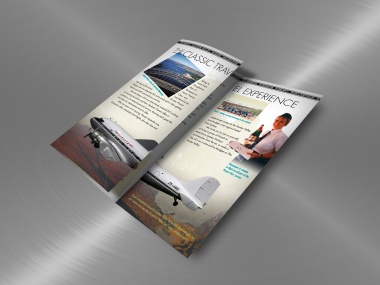 Pionair Australia, Classic DC3 aviation, Sydney & Beyond, 4-panel, gate-fold, DLE tourism brochure