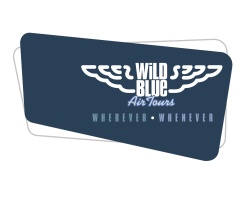 Wild Blue Air Tours—Wherever, Whenever Logo