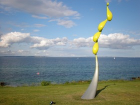 Phil Price ‘Morpheus’, composite materials and stainless steel, 9m at Sculpture by the Sea, near Aarhus, Denmark, 2009.