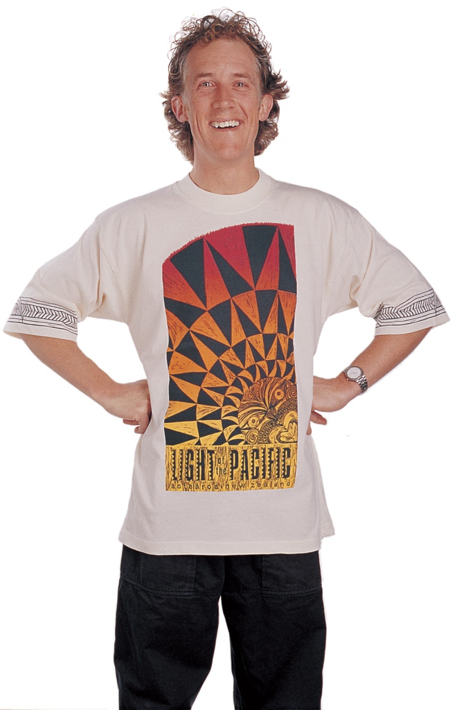 ‘Light of the Pacific - Nuclear-free New Zealand’ two colour T-Shirt.