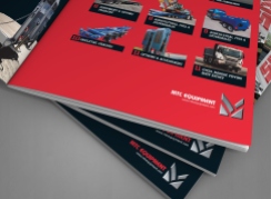 Detail of MTC Equipment 2019 Catalogue inside front cover and contents pages spread