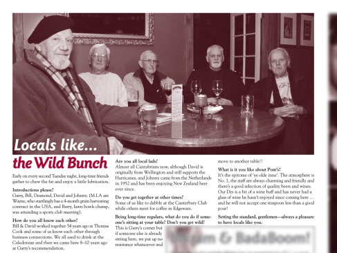 The Pomeroy’s Press. Pom’s “Locals like…” profile article. The Wild Bunch.